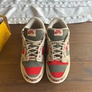 Custom!! Freddy Krueger Nike SB Dunk Low!! Reps super clean worn once. DUNK Freddy】Does anyone know that the best batch is  main image 4